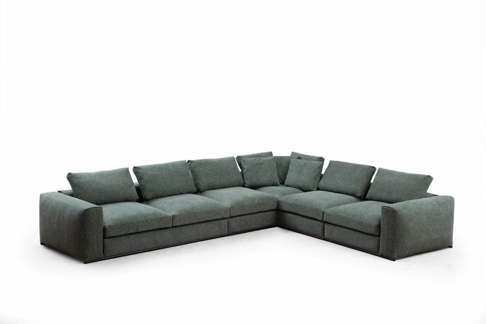 JVmoebel Ecksofa Wohnlandschaft Ecksofa L-Form Holz mit Textil Moderne Couc günstig online kaufen