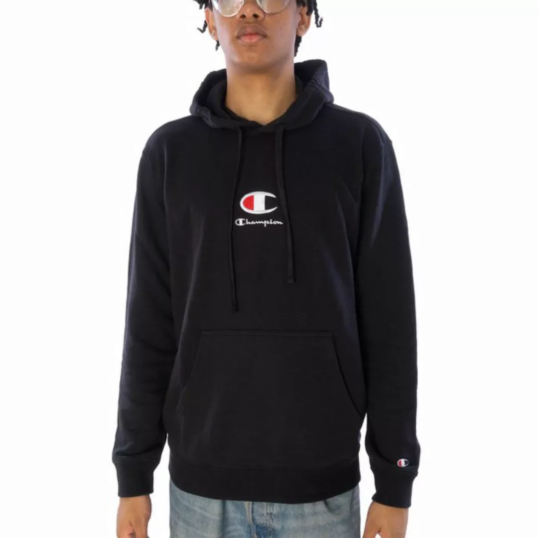 Champion Sweatshirt Herren Hoodie mit neuem Champion-Logo - Schwarz günstig online kaufen