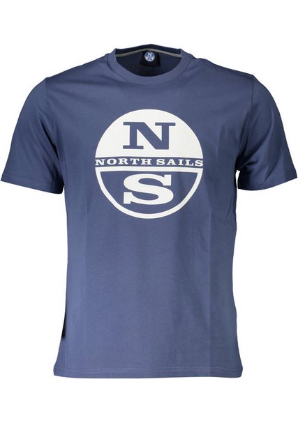 North Sails T-Shirt Herren Blaues Kurzarm T-Shirt mit Logo & günstig online kaufen