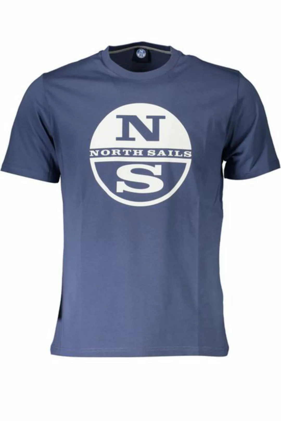 North Sails T-Shirt Herren Blaues Kurzarm T-Shirt mit Logo & günstig online kaufen