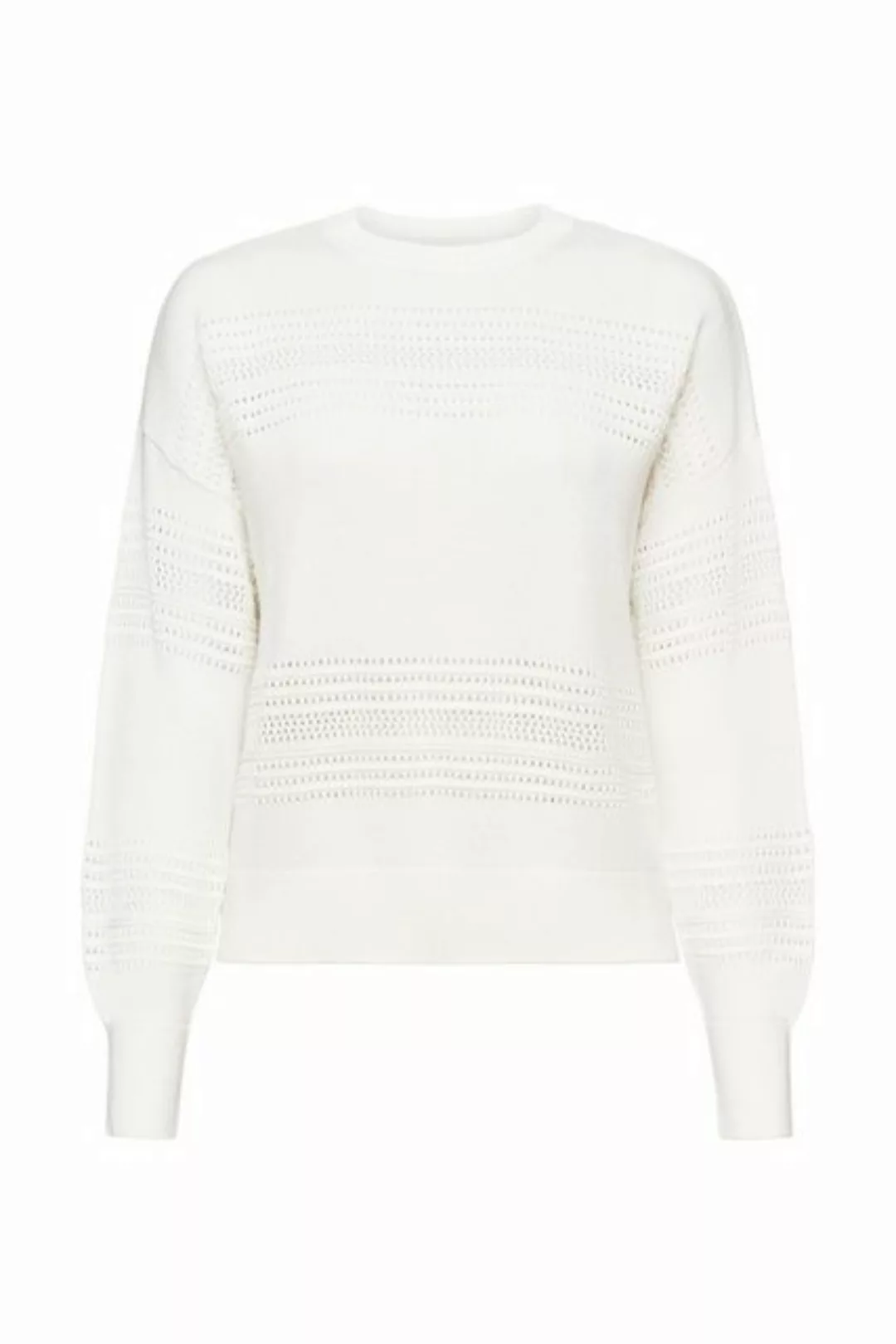 Esprit Rundhalspullover Pullover im Lochstrick günstig online kaufen