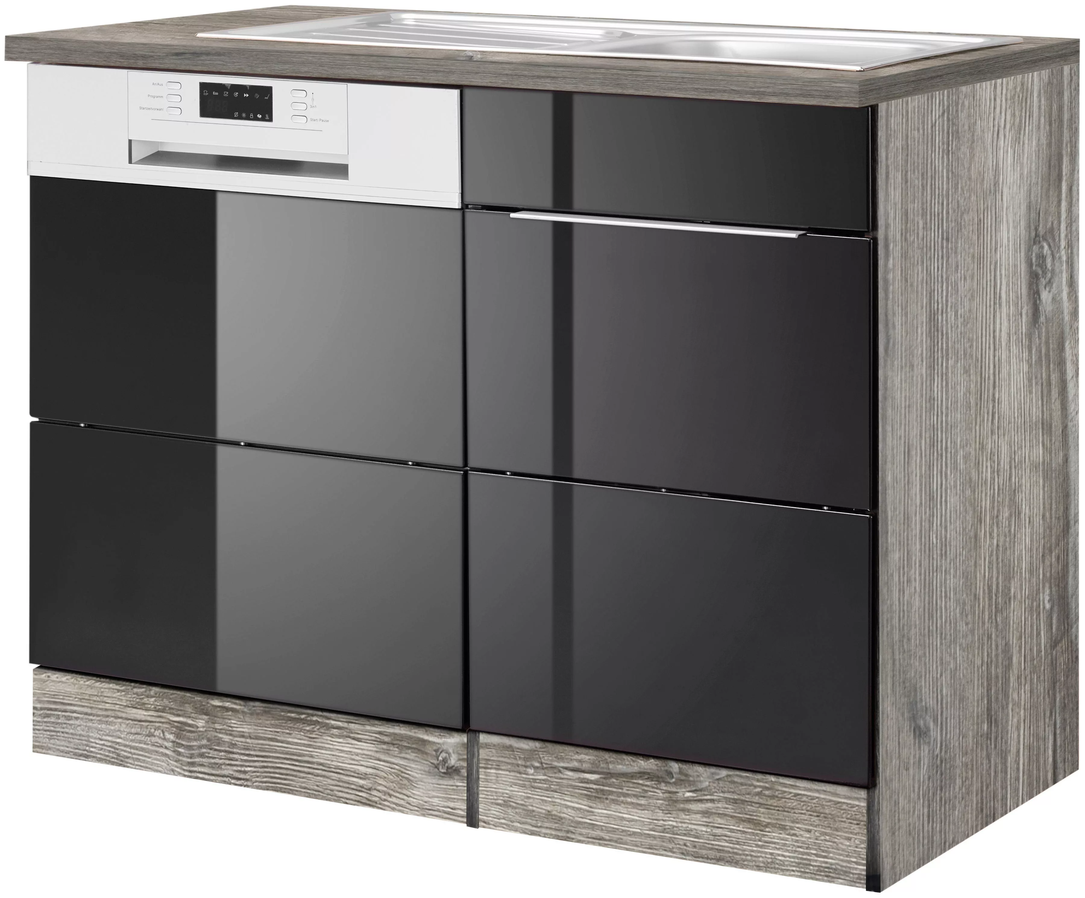 KOCHSTATION Spülenschrank "KS-Brindisi", 110 cm breit, inkl. Möbeltür für G günstig online kaufen