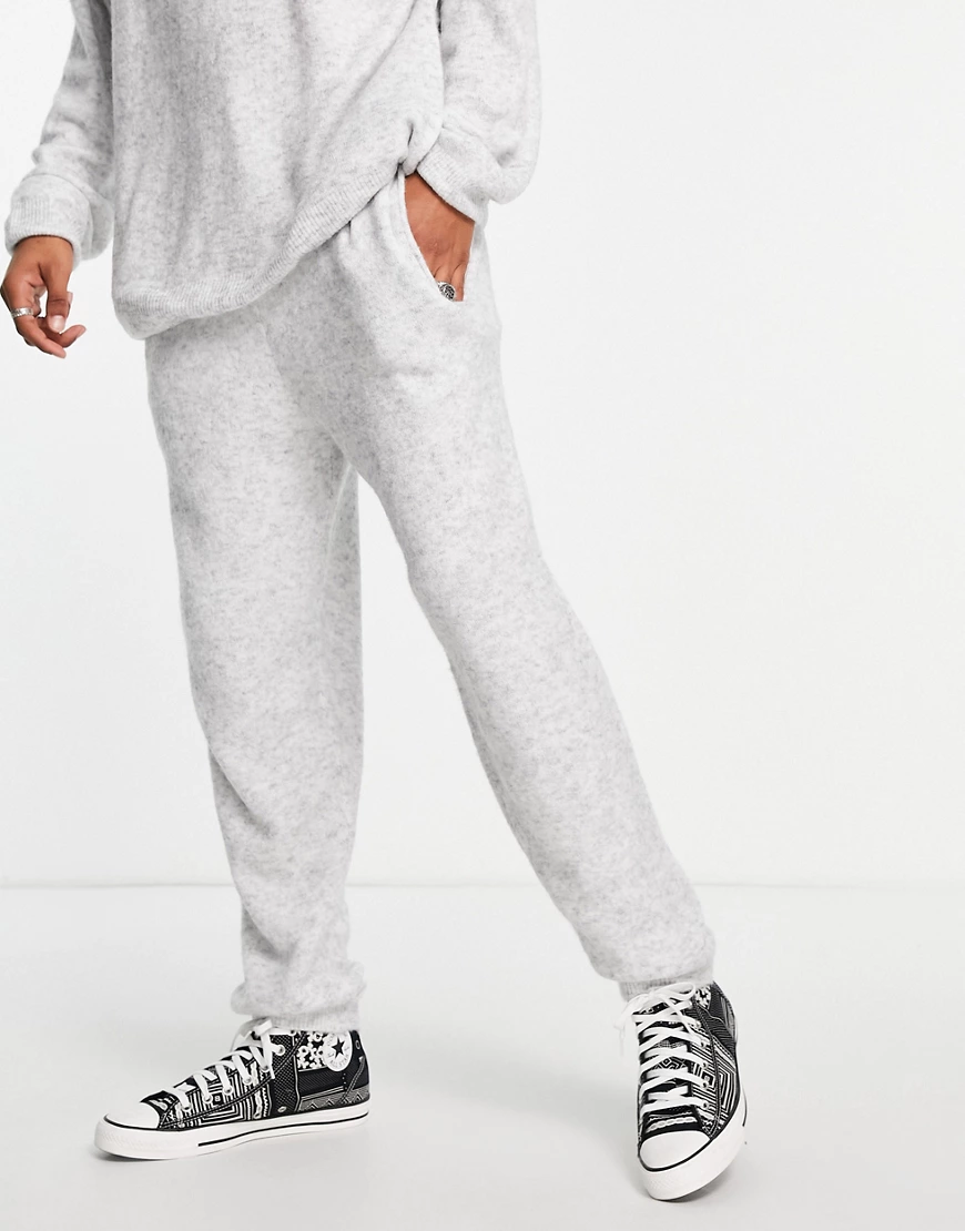 Topman – Oversize-Jogginghose aus Strick in Grau günstig online kaufen