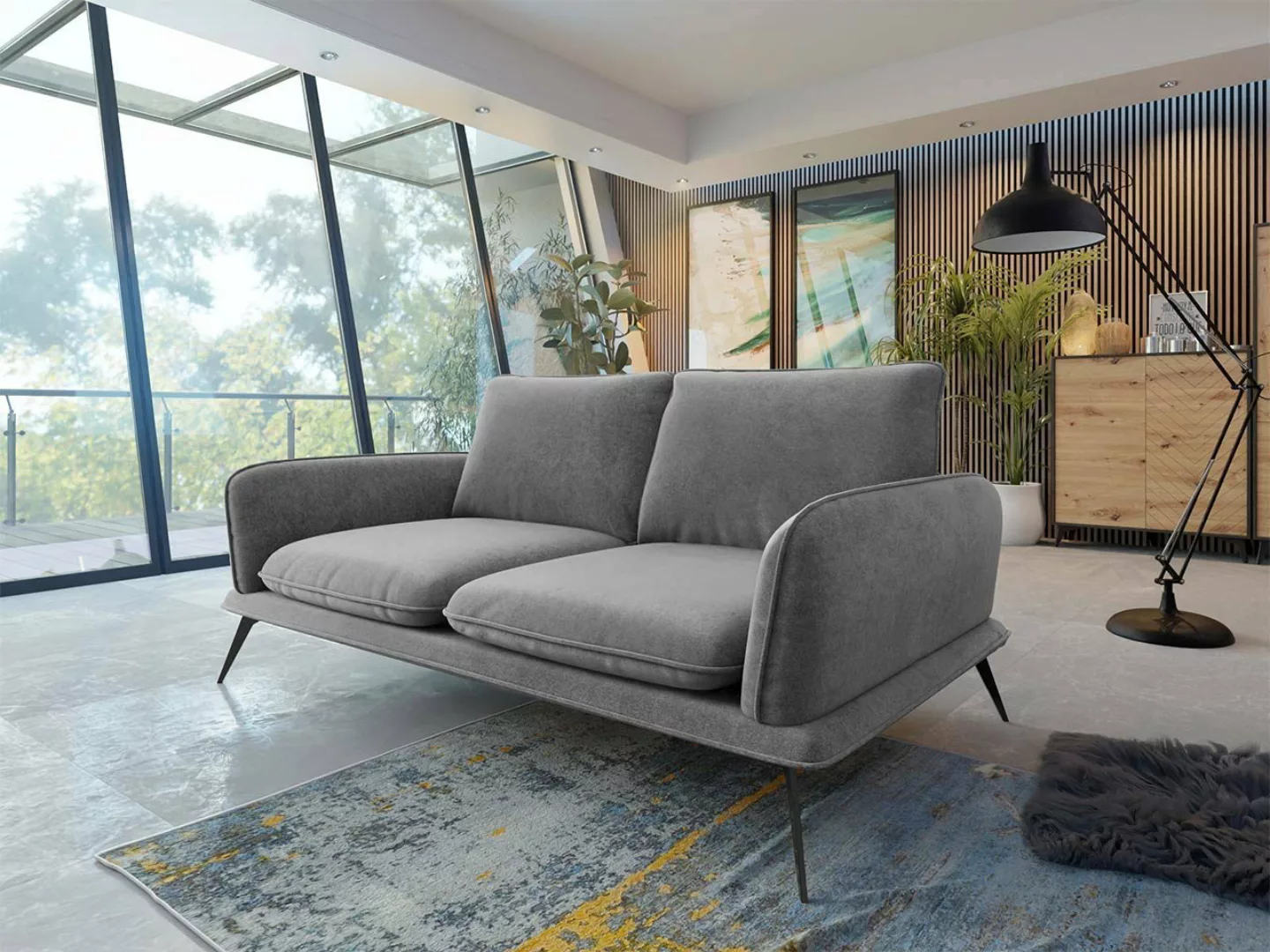 MIRJAN24 Sofa Portimao 2, 3 Sitzer Polstersofa, Freistehendes Couch, Couchg günstig online kaufen
