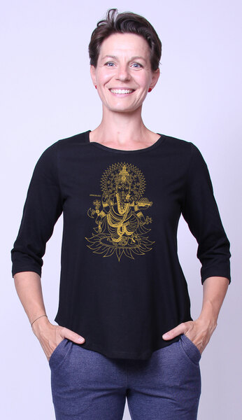 Bio-damen-3/4 Arm Shirt Ganesha günstig online kaufen