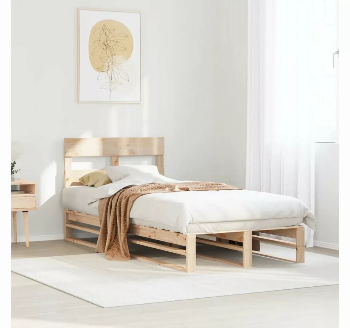 vidaXL Bett, Massivholzbett ohne Matratze 90x190 cm Kiefernholz günstig online kaufen