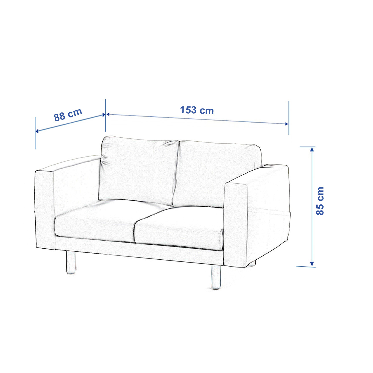 Bezug für Norsborg 2-Sitzer Sofa, schwarz--rosa, Norsborg 2-Sitzer Sofabezu günstig online kaufen