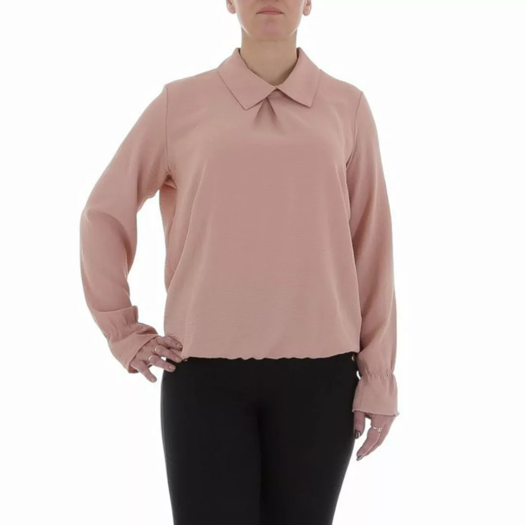 Ital-Design Langarmbluse Damen Elegant Bluse in Altrosa günstig online kaufen