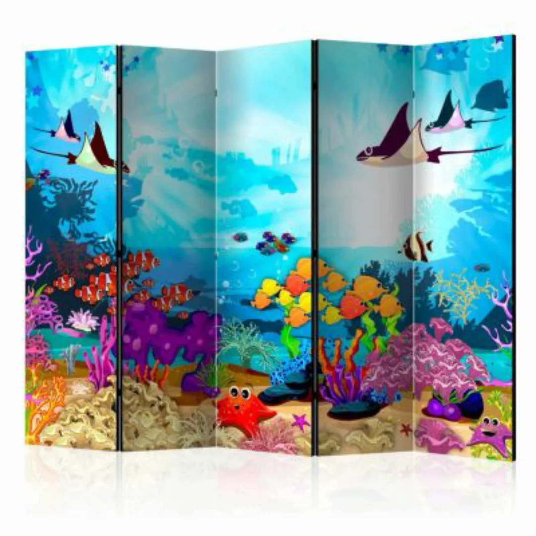 artgeist Paravent Colourful Fish II [Room Dividers] mehrfarbig Gr. 225 x 17 günstig online kaufen