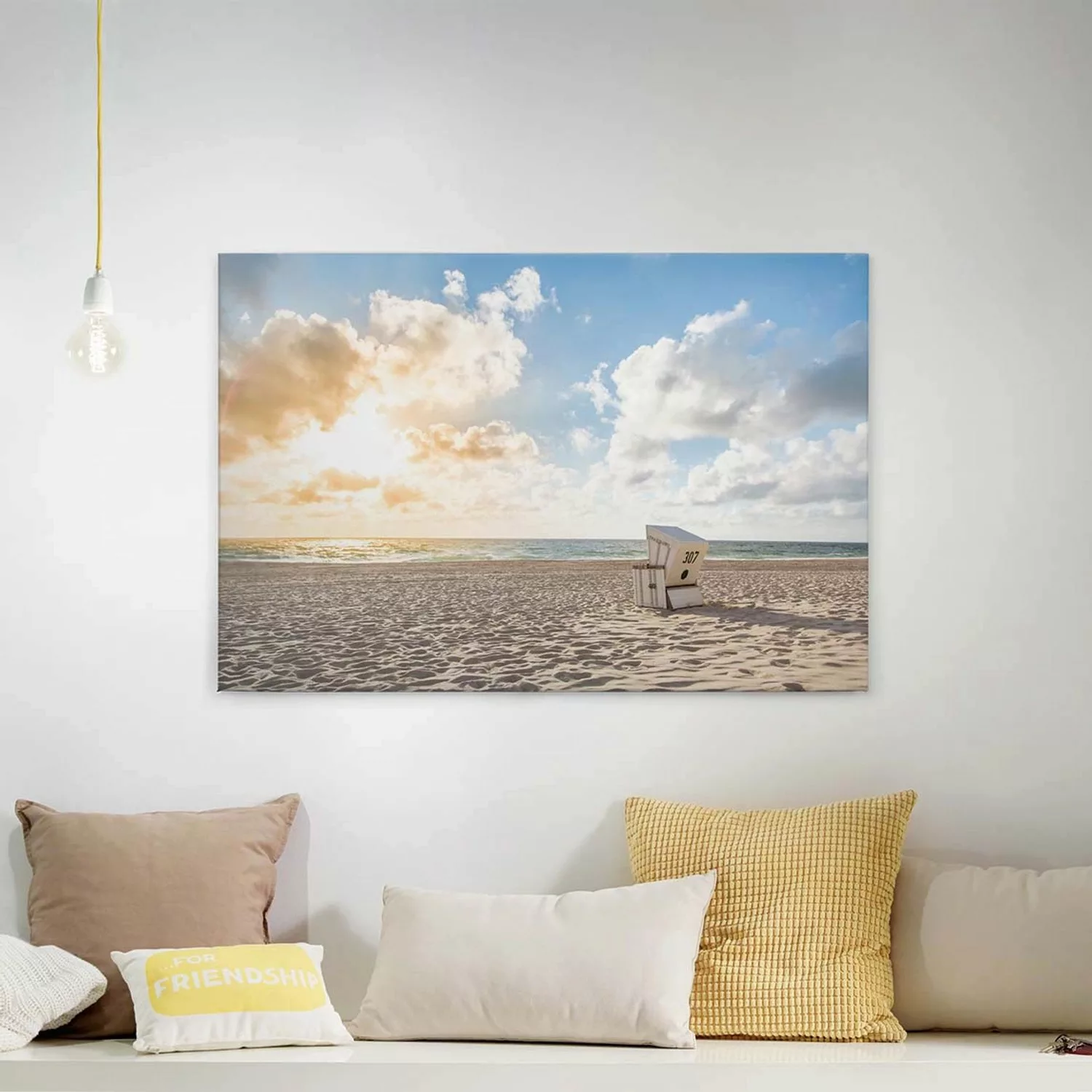 A.S. Création Leinwandbild "Beach Chair", (1 St.), Strand Meer Keilrahmen N günstig online kaufen