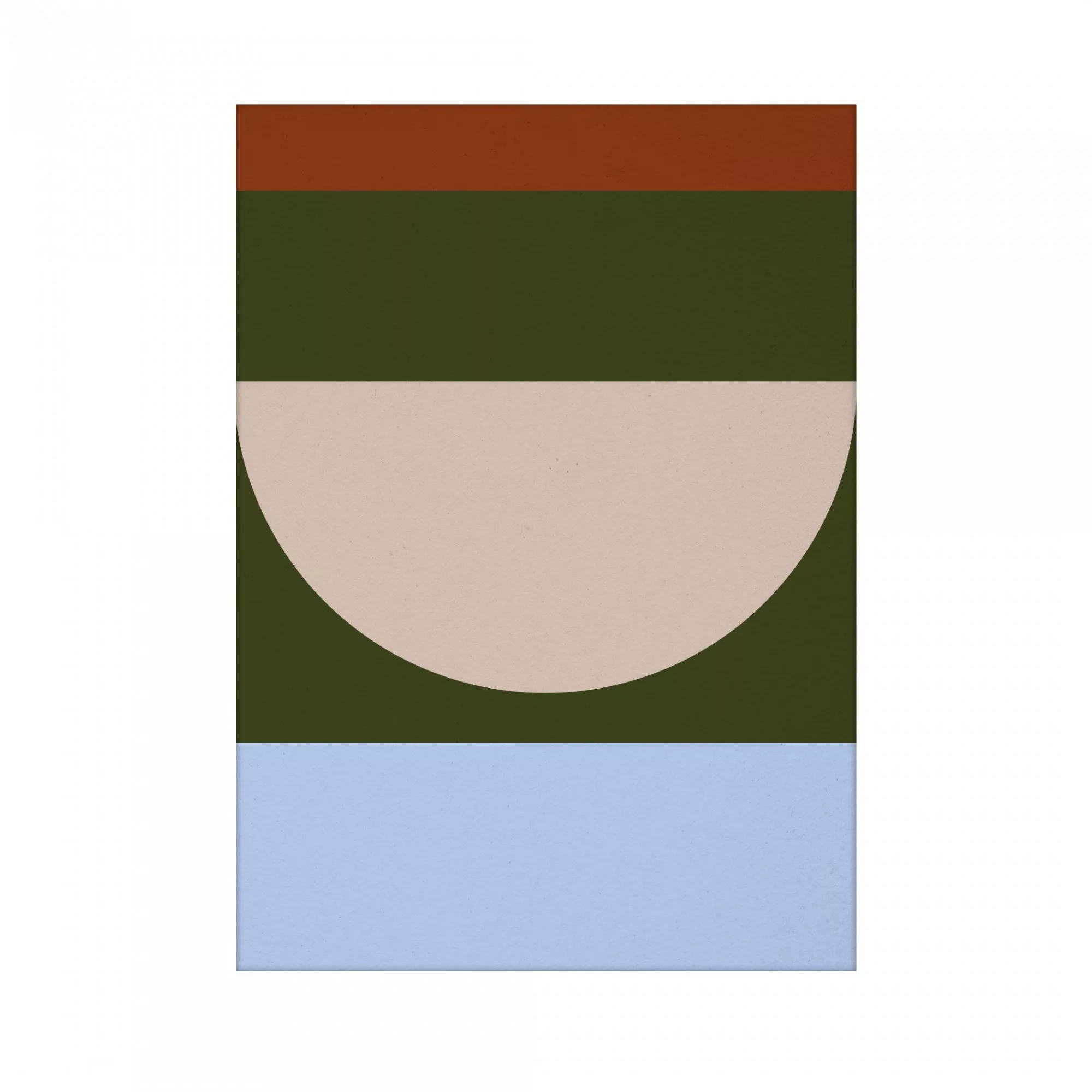 Paper Collective - Half Circles IV Kunstdruck 30x40cm - rot, terracotta, gr günstig online kaufen