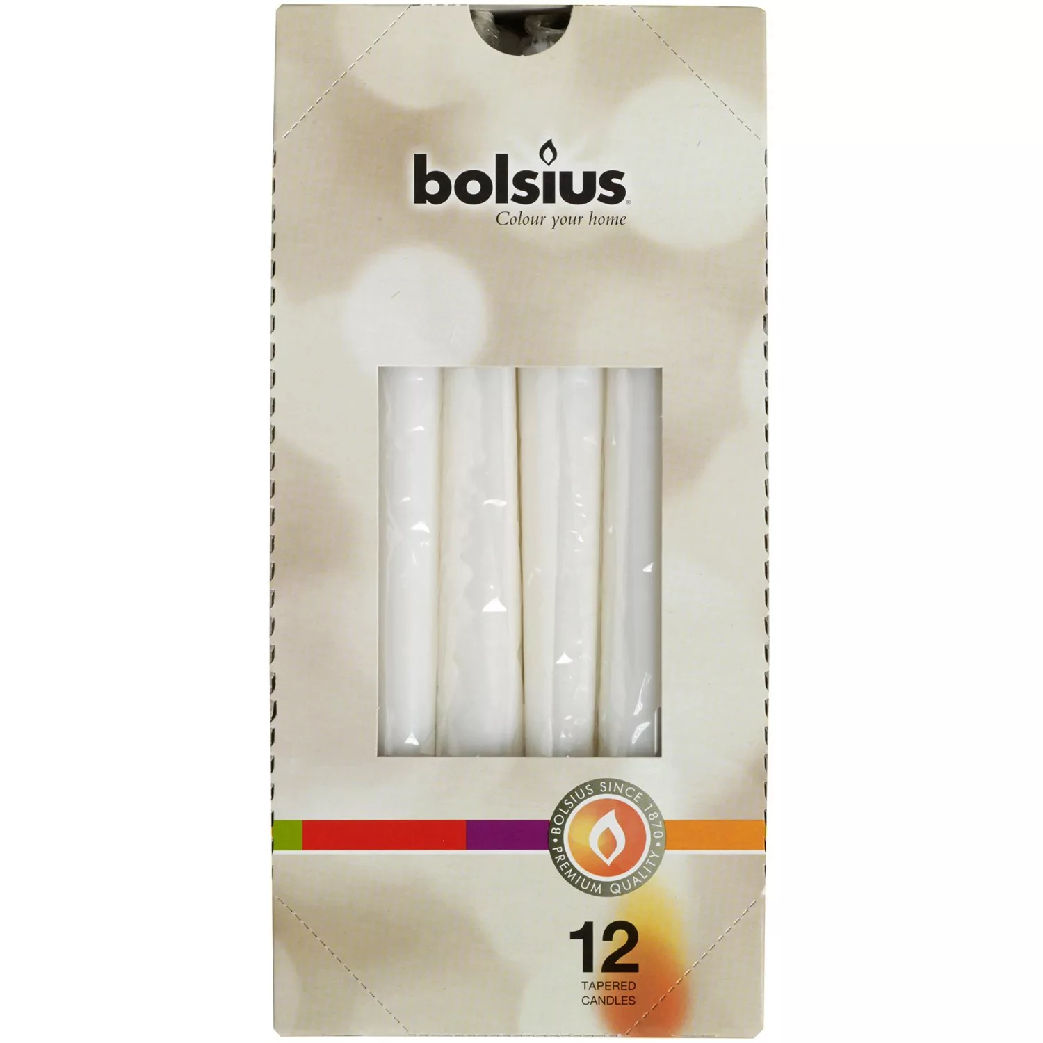 Bolsius Spitzkerzen cellophaniert 245/24 mm Weiß günstig online kaufen
