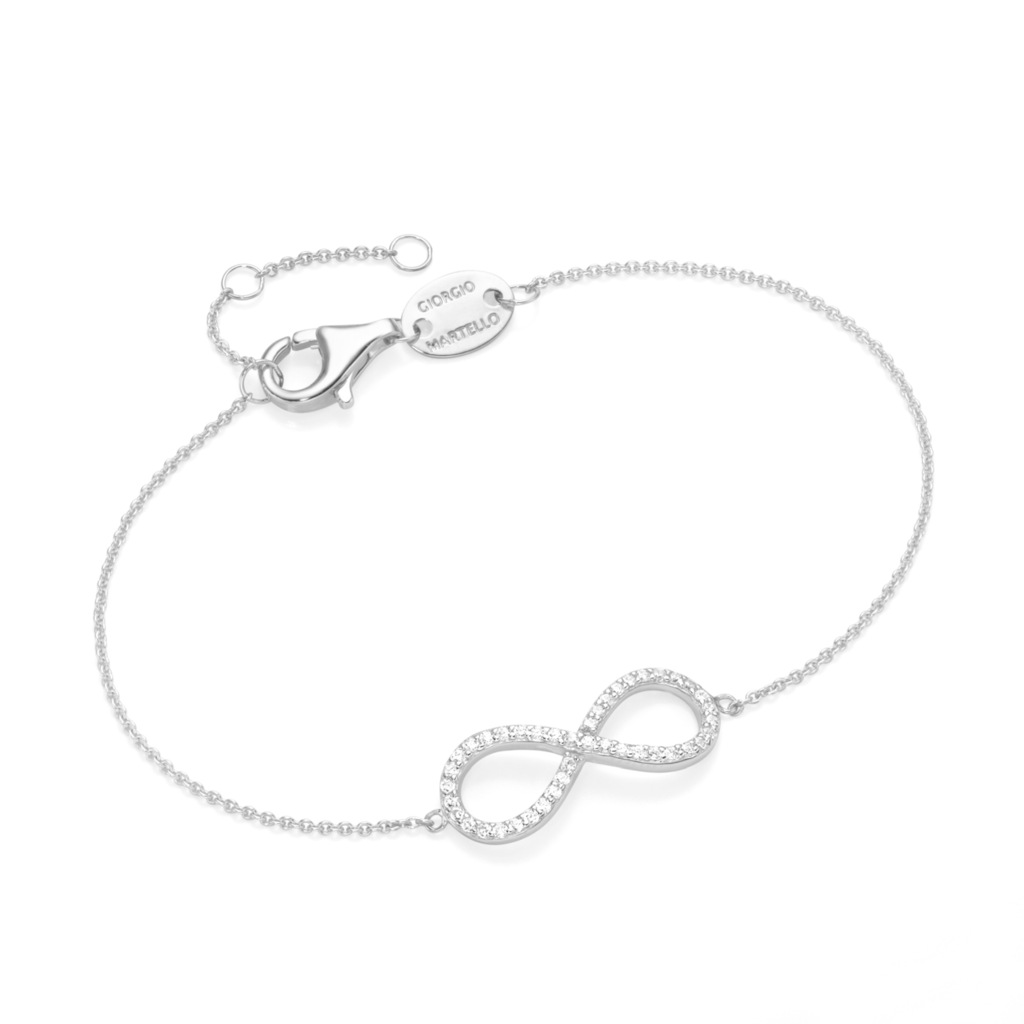 GIORGIO MARTELLO MILANO Armband "Infinity mit Zirkonia Steinen, Silber 925" günstig online kaufen