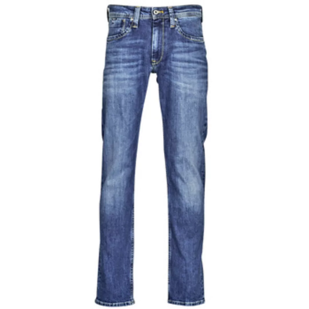 Pepe Jeans Herren Jeans Cash - Regular Fit - Blau - Streaky Stretch Medium günstig online kaufen