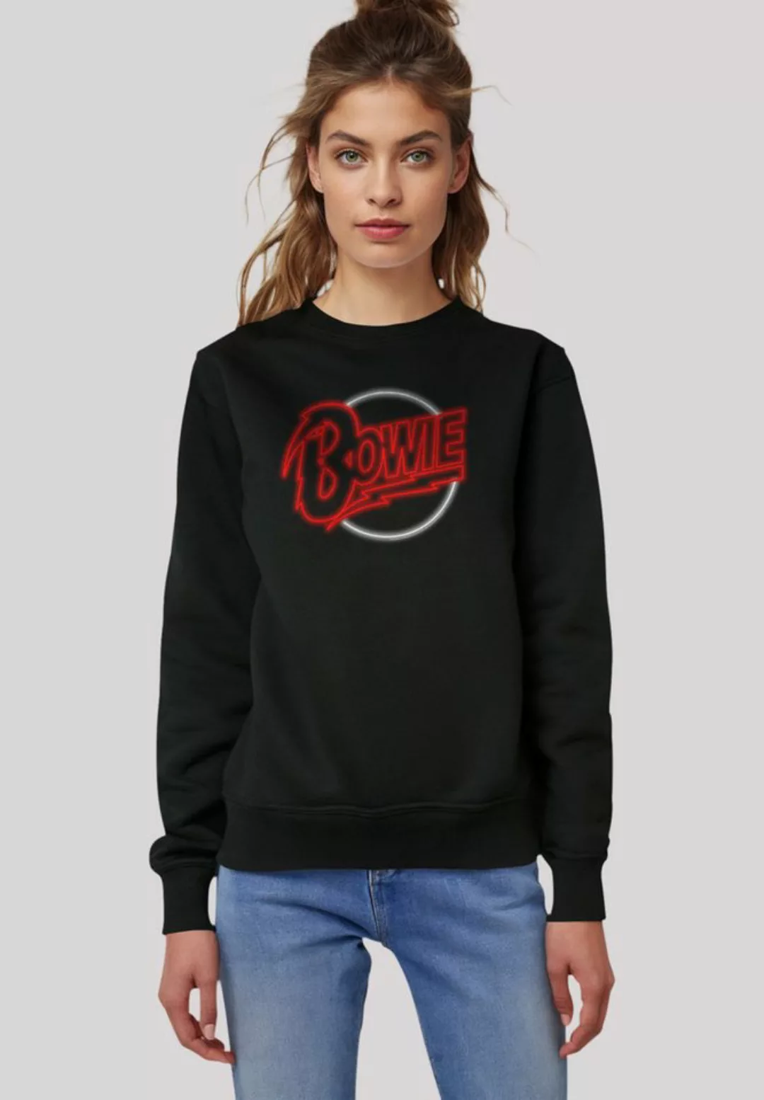 F4NT4STIC Sweatshirt "David Bowie Neon Logo", Premium Qualität günstig online kaufen