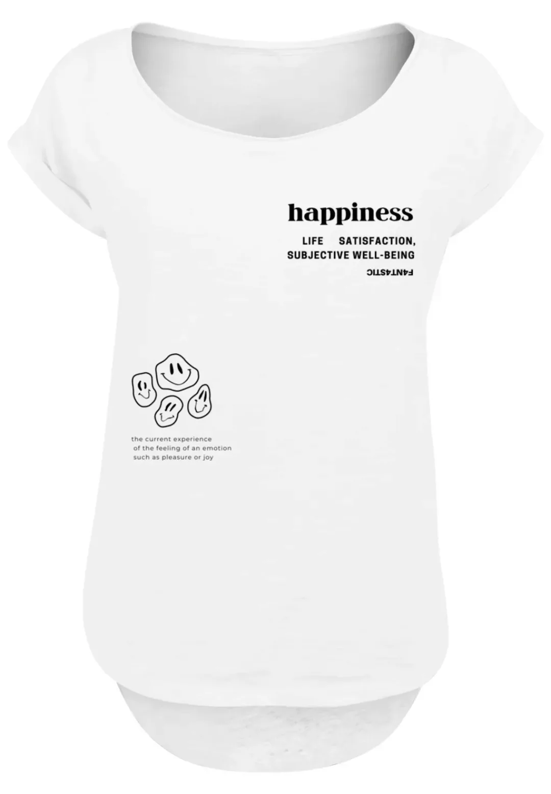 F4NT4STIC T-Shirt "happiness LONG TEE", Print günstig online kaufen