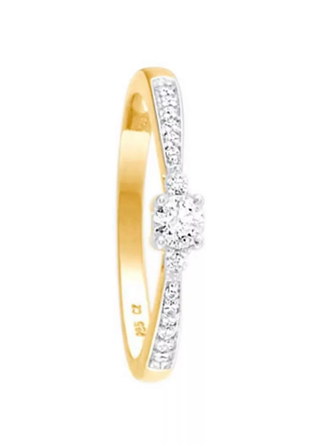 Firetti Diamantring "Schmuck Geschenk Gold 585 Damenring Goldring Diamant", günstig online kaufen