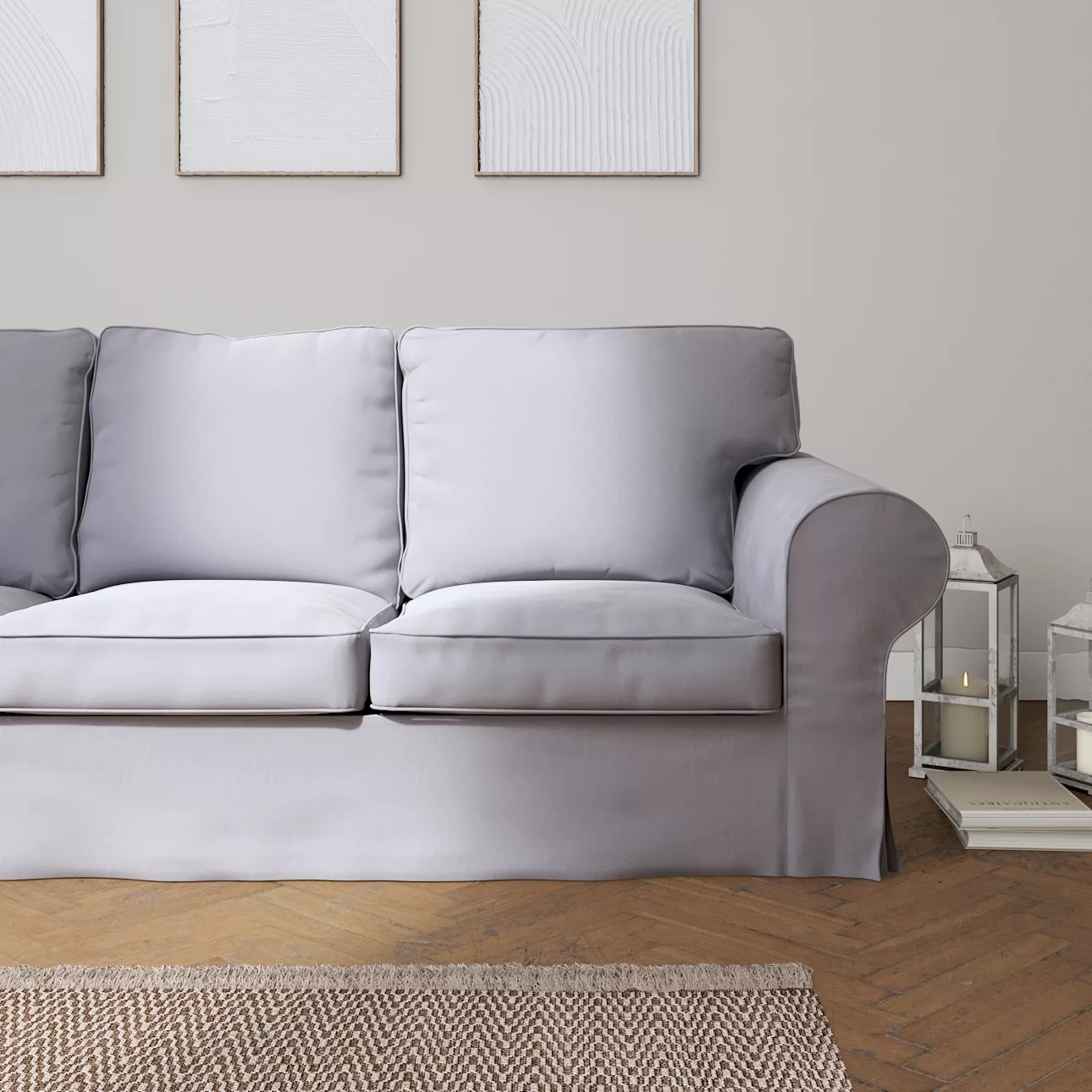 Bezug für Ektorp 3-Sitzer Schlafsofa, neues Modell (2013), grau, 40cm x 30c günstig online kaufen