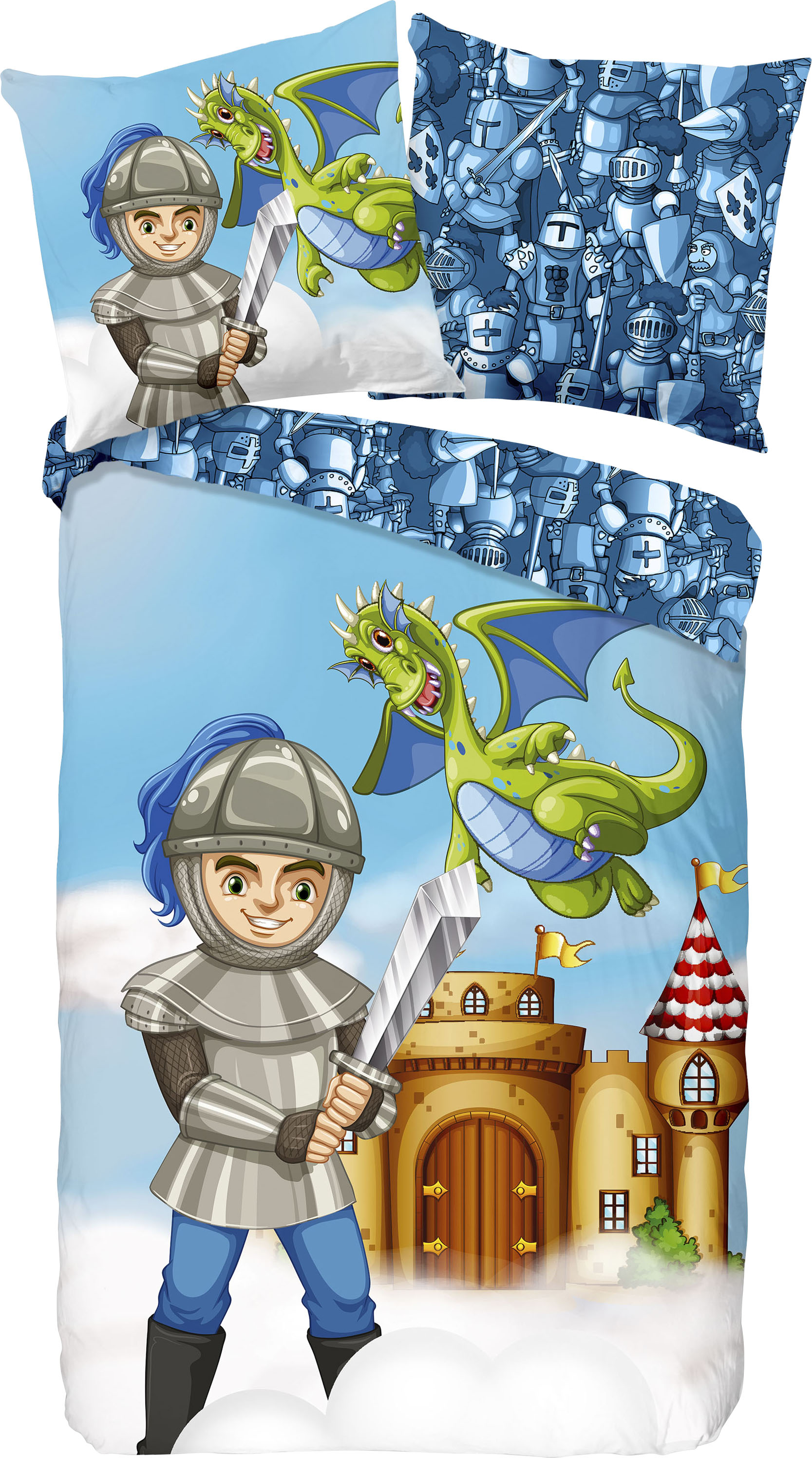 good morning Kinderbettwäsche »Knight«, Baumwolle, 135x200, Reißverschluss, günstig online kaufen