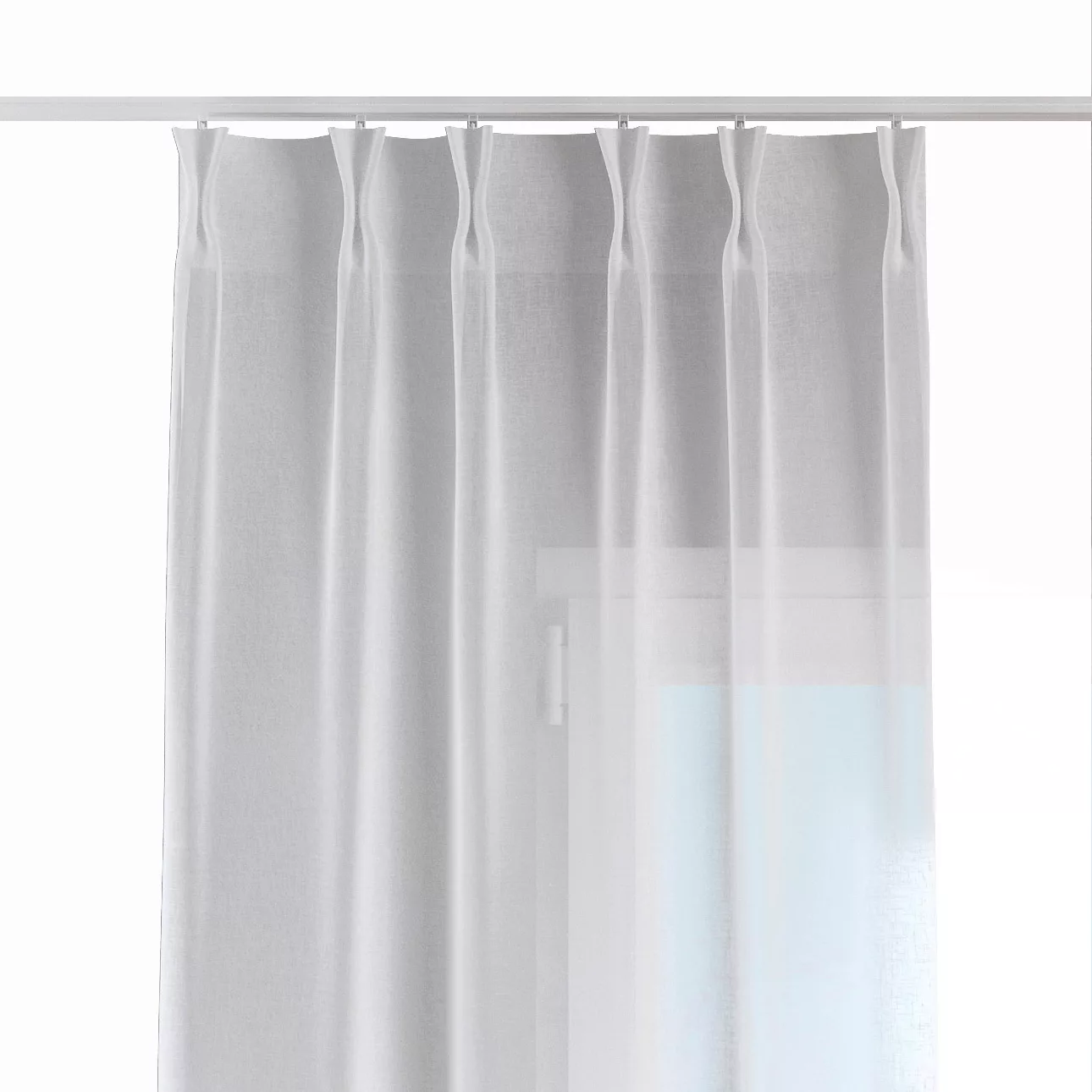 Vorhang mit flämischen 2-er Falten, weiß, Romantica (181-15) günstig online kaufen