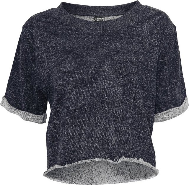 URBAN CLASSICS T-Shirt Urban Classics Damen Ladies Melange Cropped Short Sl günstig online kaufen