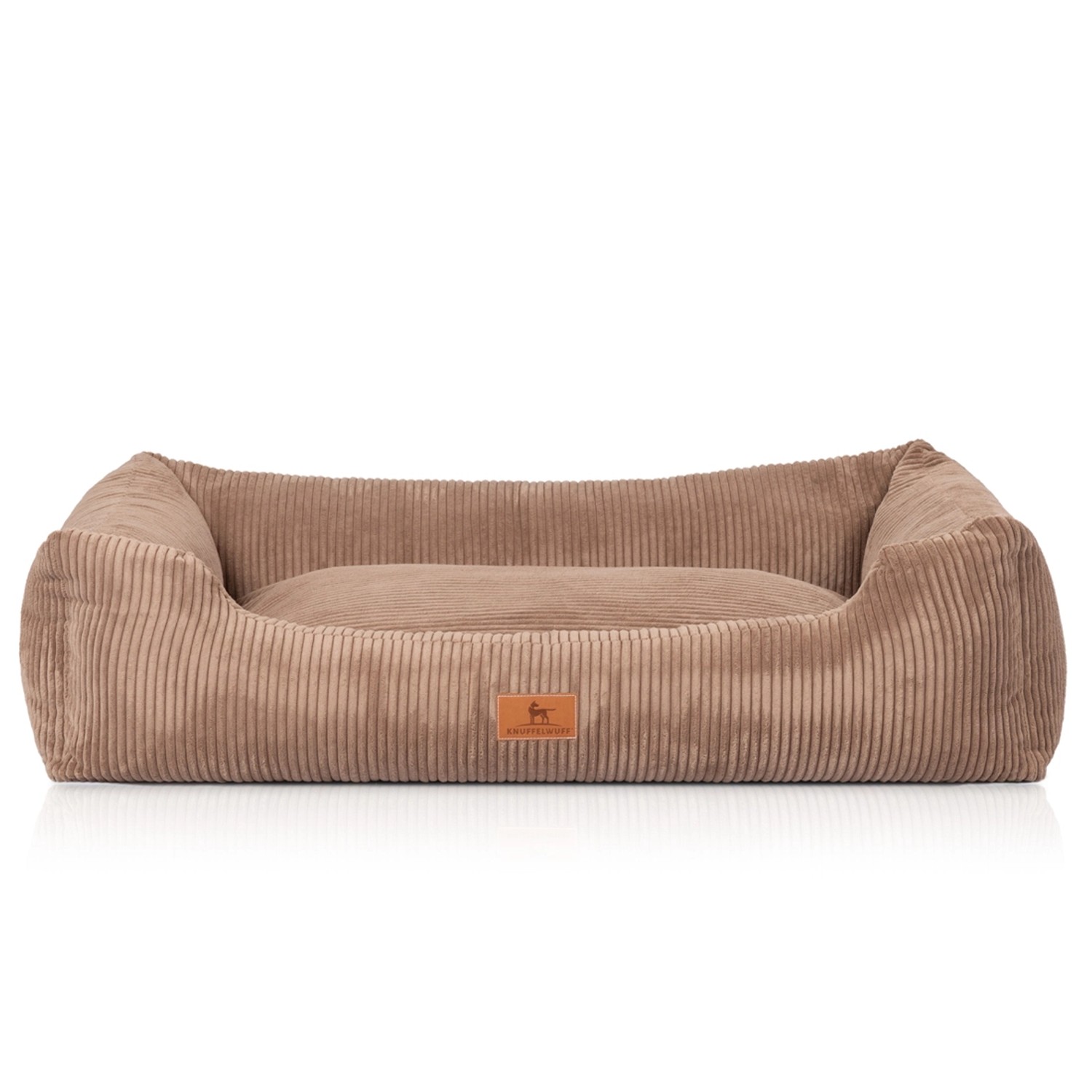 Knuffelwuff Hundebett Olivia Cord XL 105 x 75cm Braun günstig online kaufen