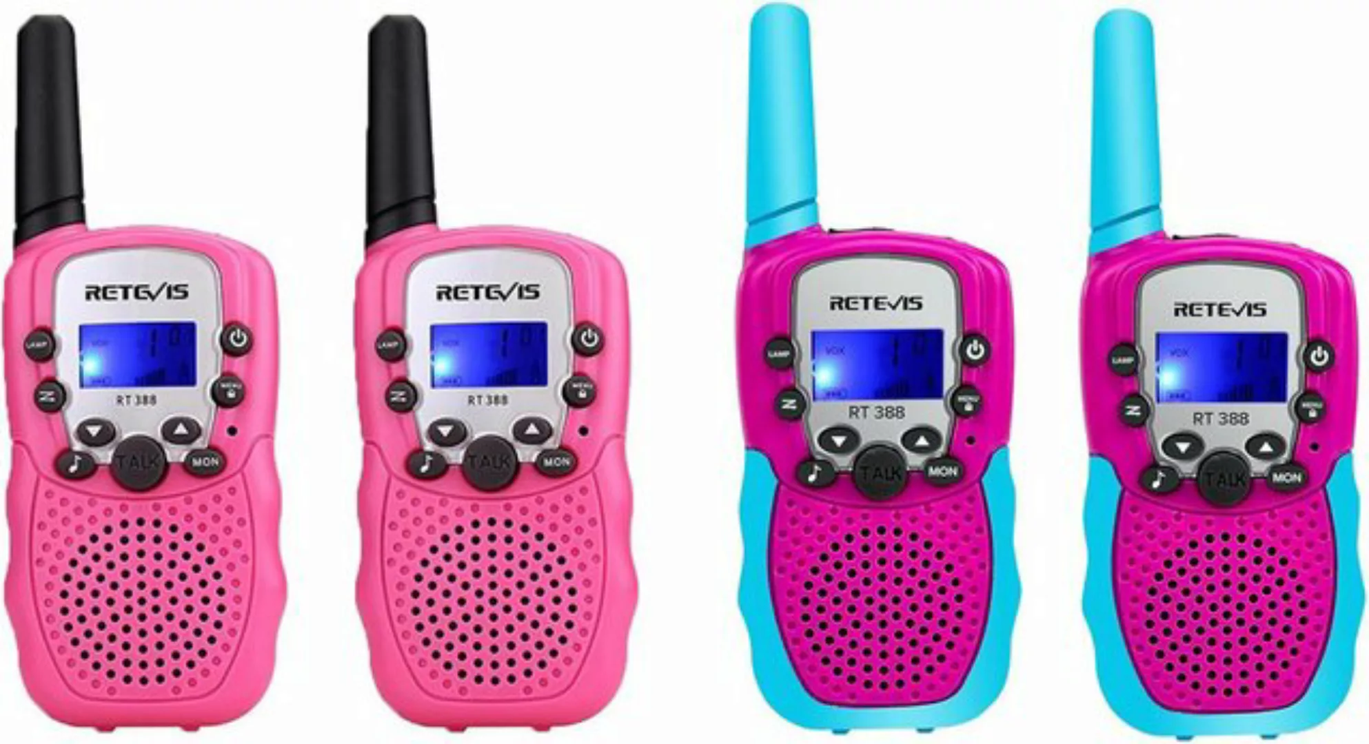 Retevis Walkie Talkie Kinder RT388 Funkgeräte PMR446,VOX,10 Ruftöne, LCD Di günstig online kaufen