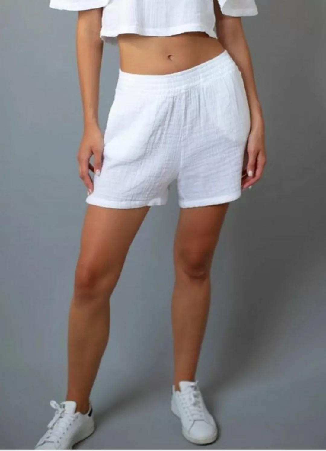 fashionshowcase Shorts Shorts Damen Palazzo-Shorts aus Musselin - Sommerhos günstig online kaufen