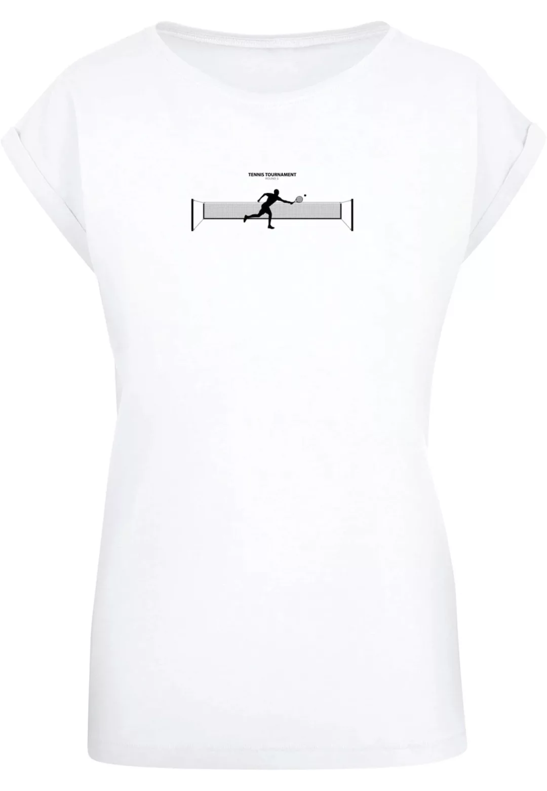 Merchcode T-Shirt "Merchcode Damen Ladies Tennis Round 1 Extended Shoulder günstig online kaufen