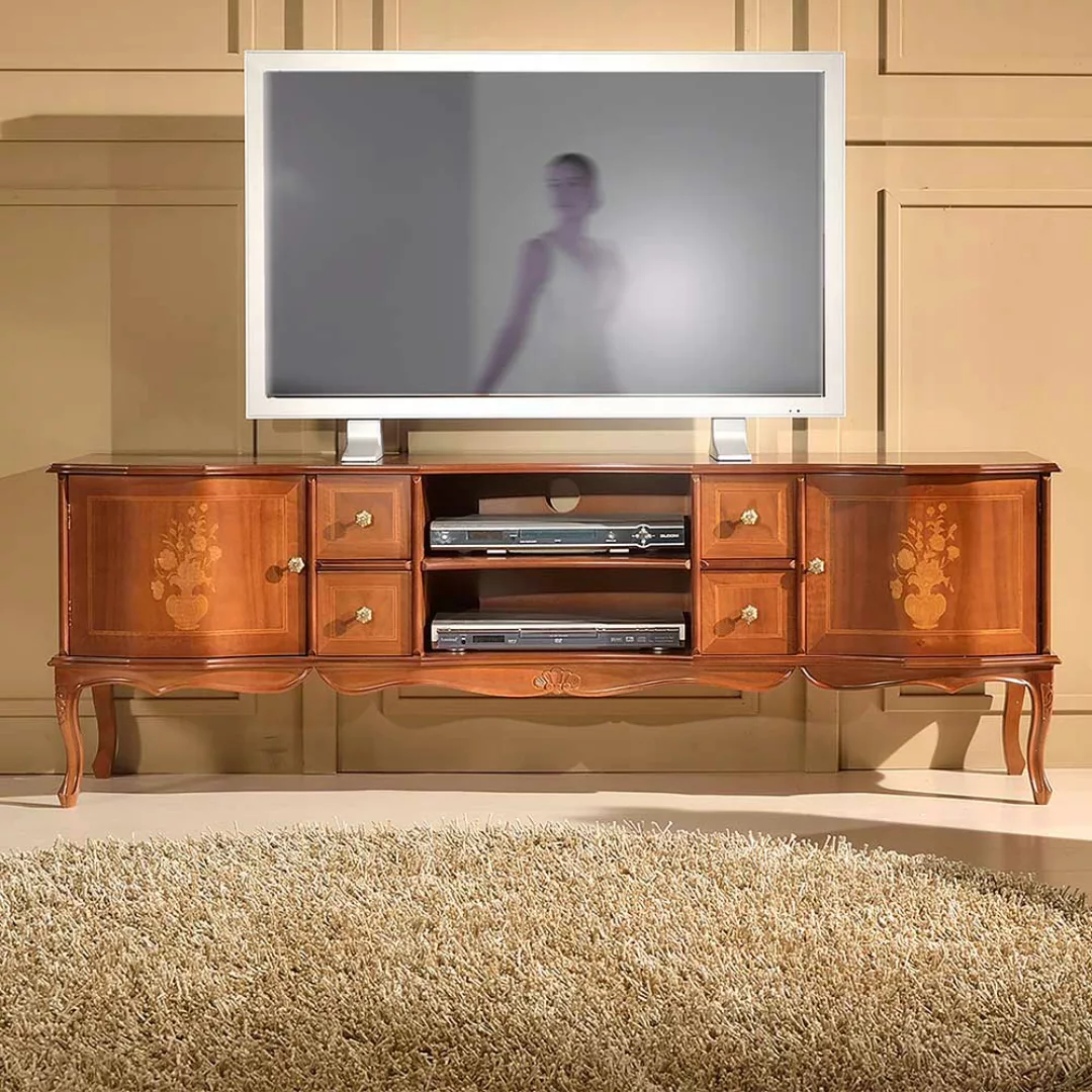 TV Lowboard Stilmöbel in Nussbaumfarben italienisches Design günstig online kaufen