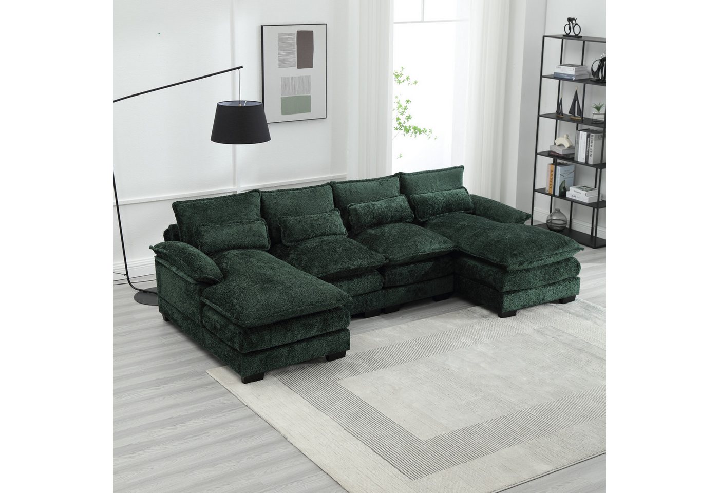 AUKWIK Loungesofa 261x134x82 cm (LxBxH), frei Kombination, 4-6 Personen, in günstig online kaufen