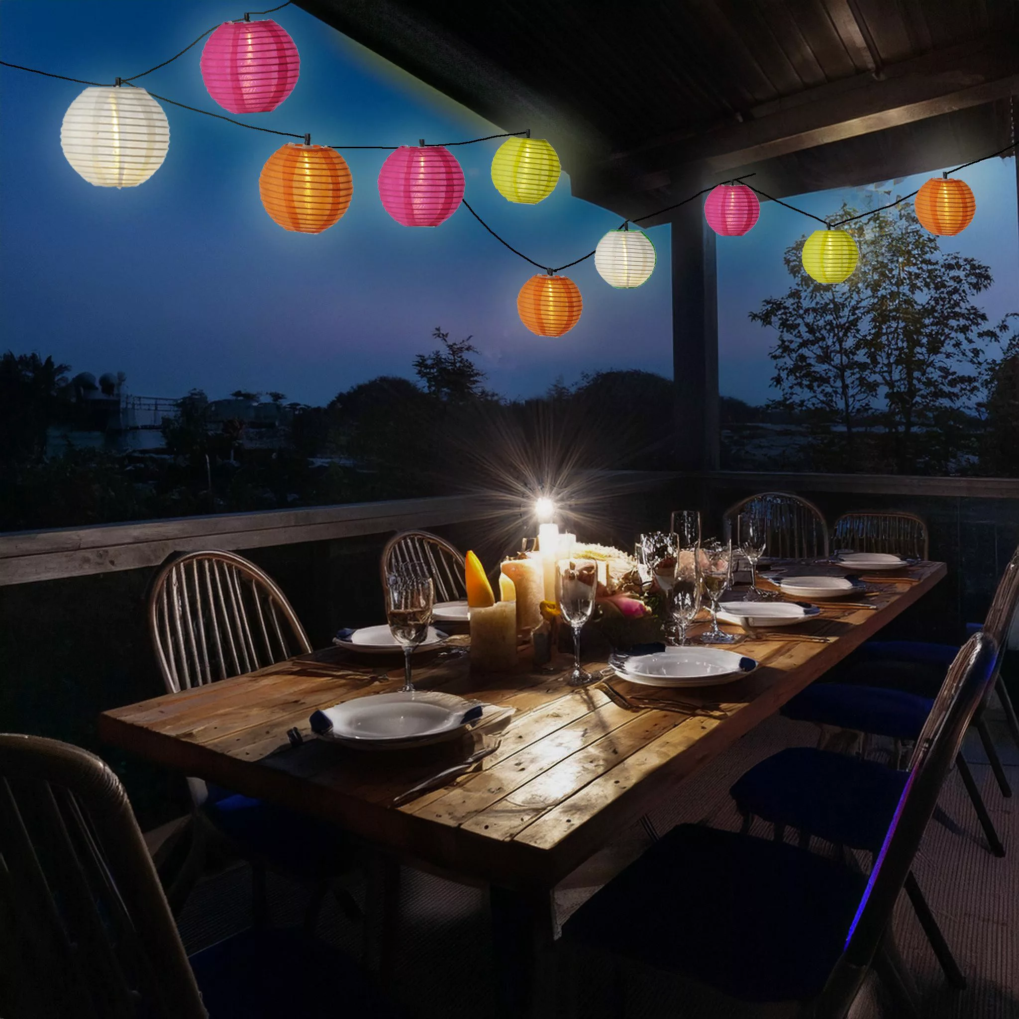 MARELIDA LED-Lichterkette Solar Lampionkette 10 bunte günstig online kaufen