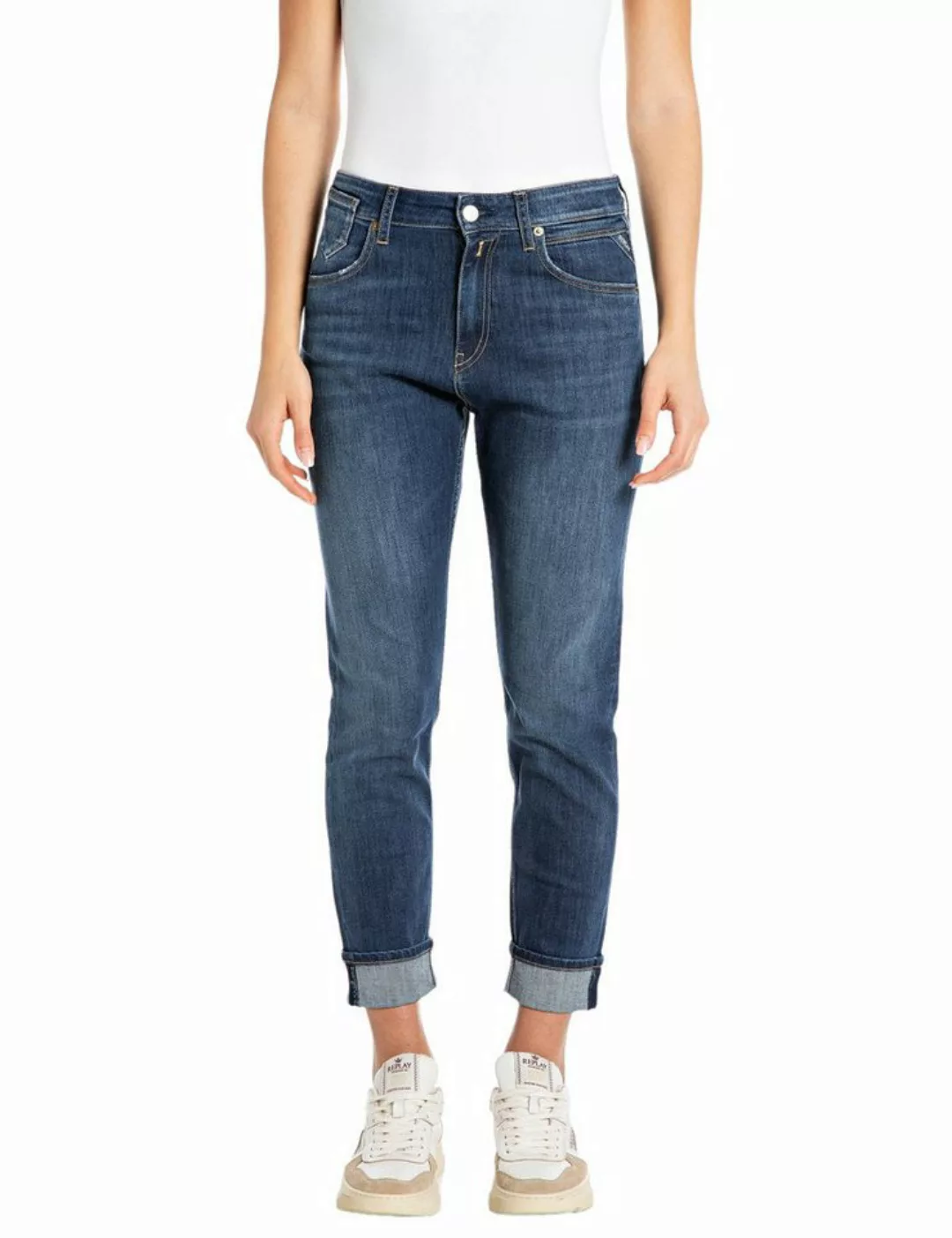 Replay Damen Jeans MARTY - Boyfriend Fit - Blau - Medium Denim günstig online kaufen