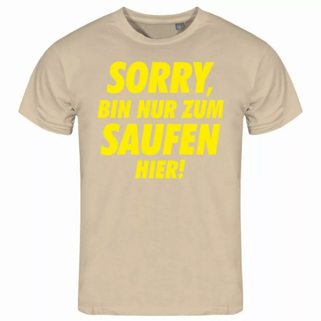 deinshirt Print-Shirt Herren T-Shirt Sorry bin nur zum saufen hier Funshirt günstig online kaufen