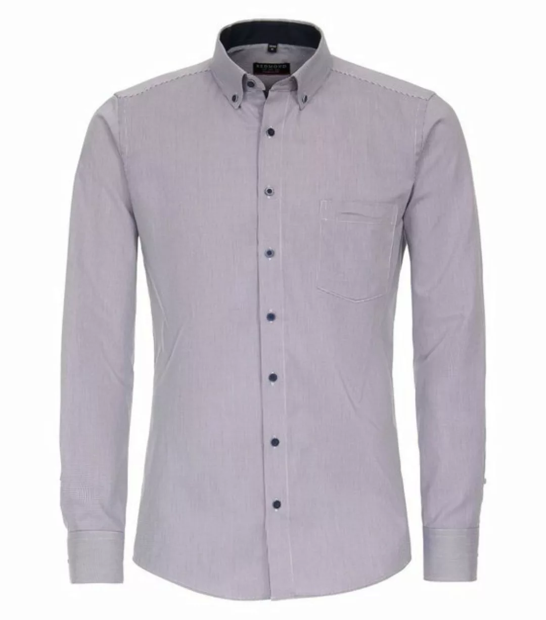 Redmond Langarmhemd leicht tailliert bügelfrei Button-Down-Kragen günstig online kaufen