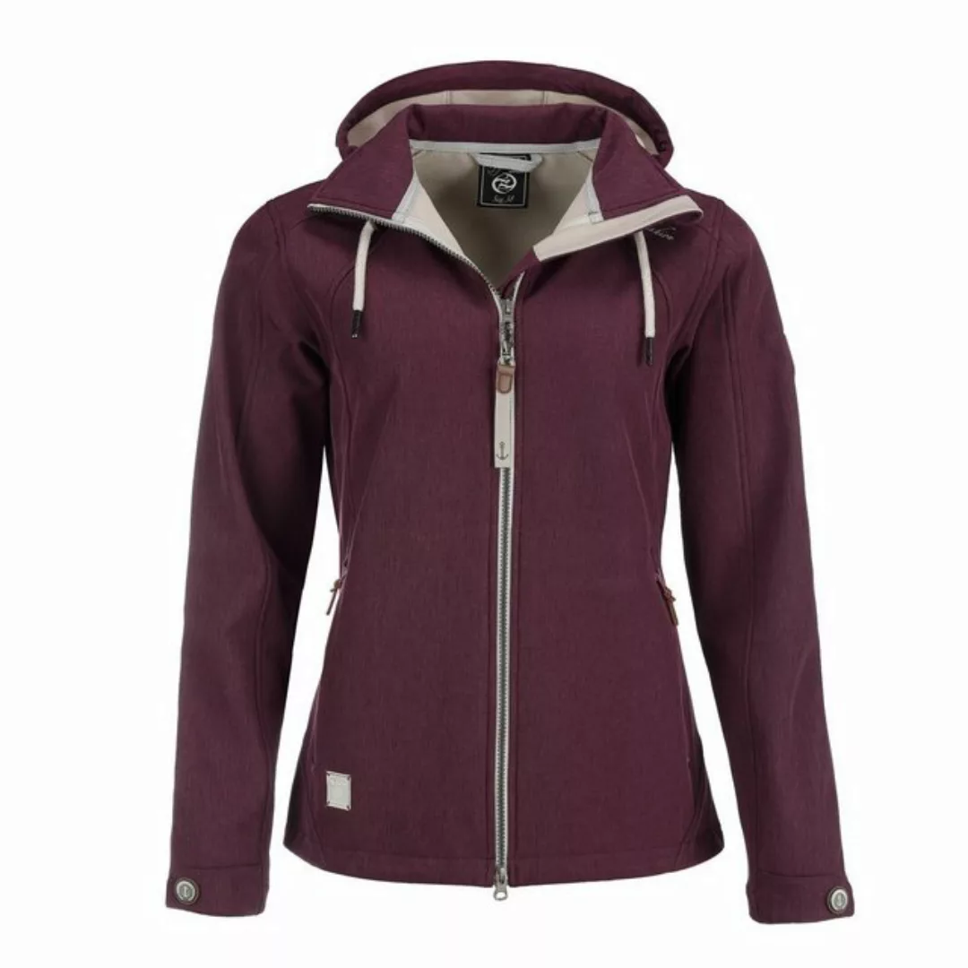 Dry Fashion Softshelljacke Damen Jacke Damp meliert mit Kapuze - atmungsakt günstig online kaufen