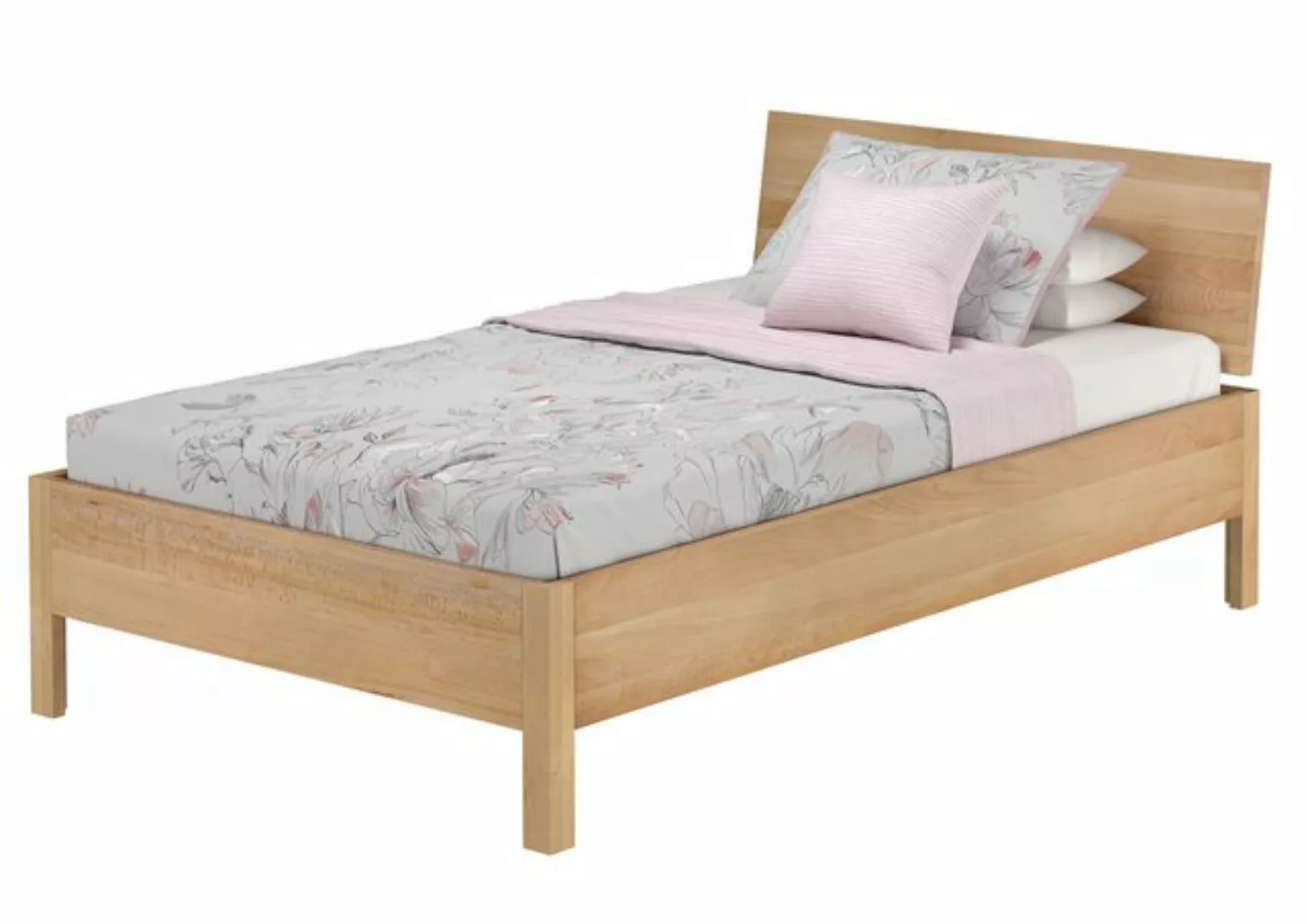 ERST-HOLZ Bett Einzelbett metallfrei 120x200 massives Buchenholz, Buchegeöl günstig online kaufen