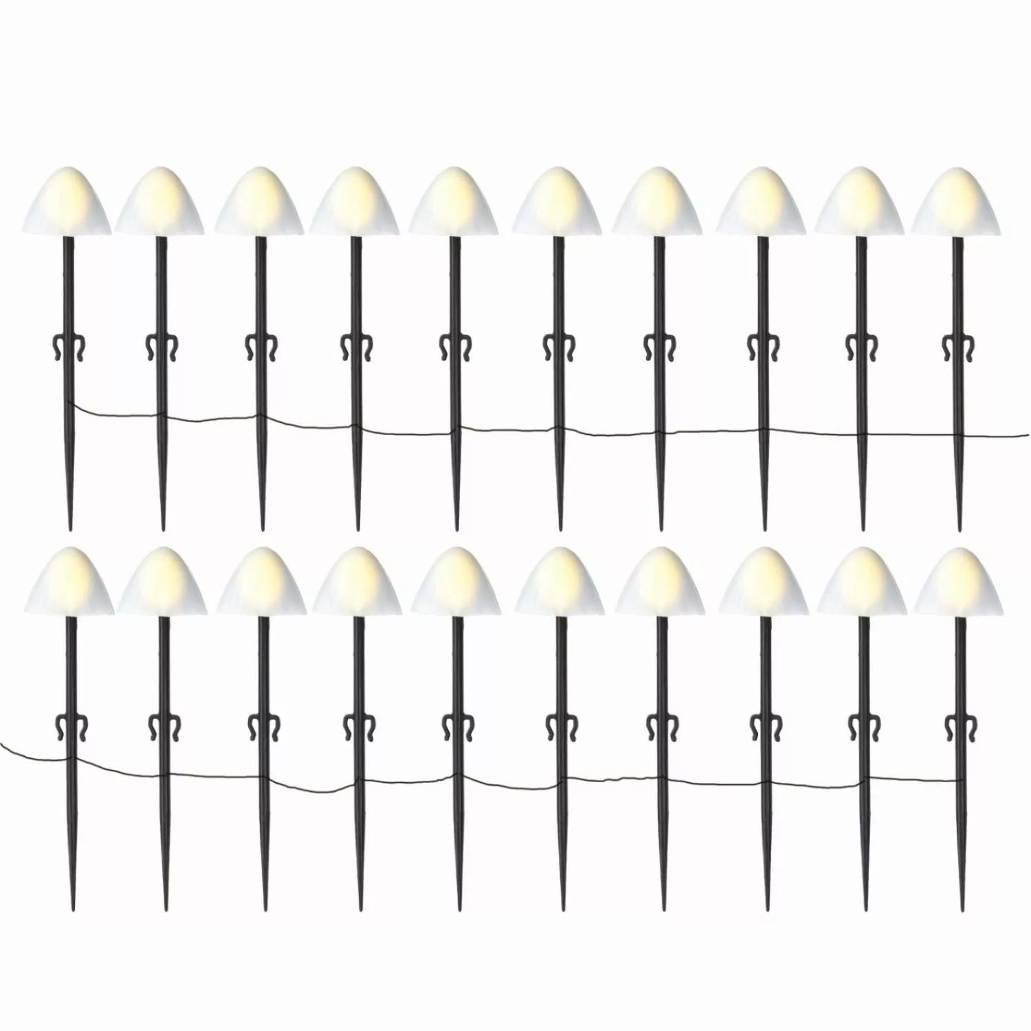 MARELIDA LED-Lichterkette Mini Pilze 20 Gartenstecker günstig online kaufen