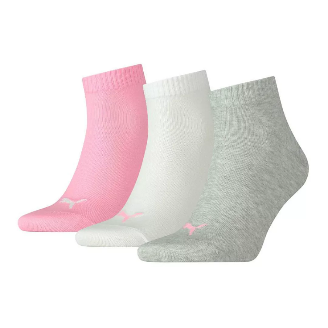 Puma Quarter Plain Socken 3 Paare EU 35-38 Prism Pink günstig online kaufen