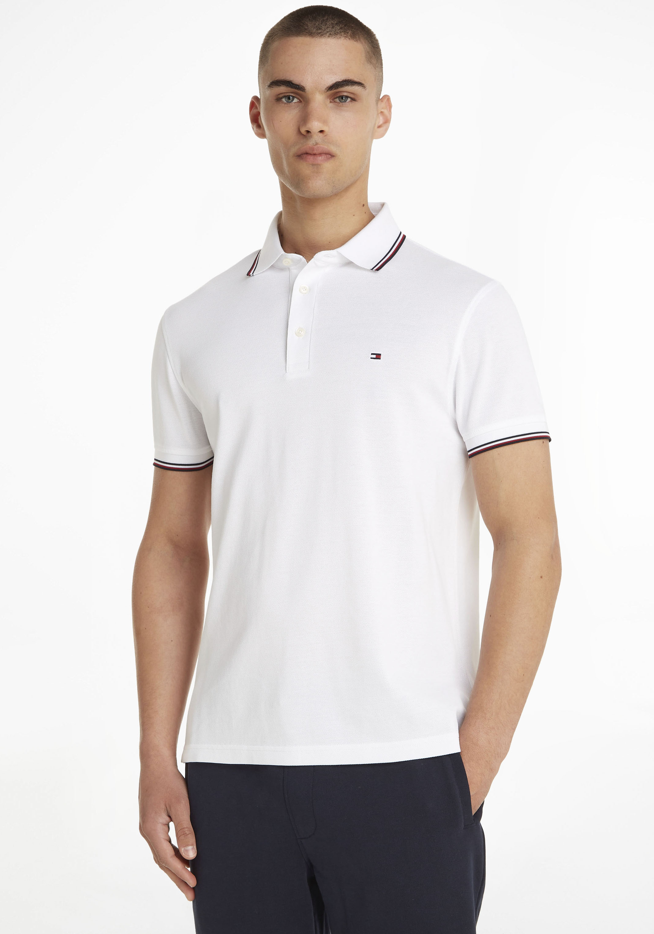 Tommy Hilfiger Poloshirt "1985 RWB TIPPED SLIM POLO" günstig online kaufen