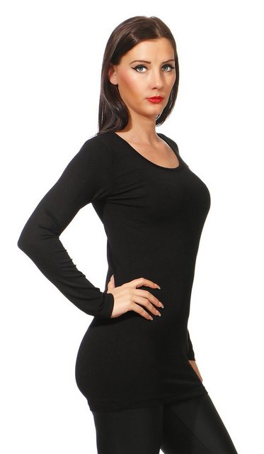 Mellice Langarmshirt Damen Longshirt Langarm Shirt Tunika günstig online kaufen