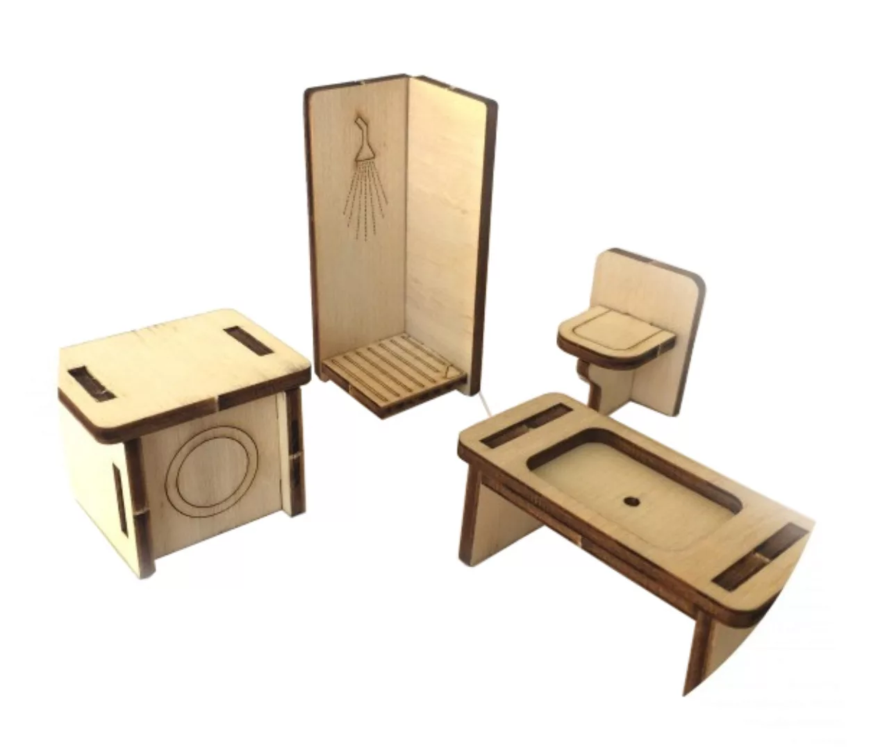 Puppenhausmöbel Aus Holz 5-tlg günstig online kaufen