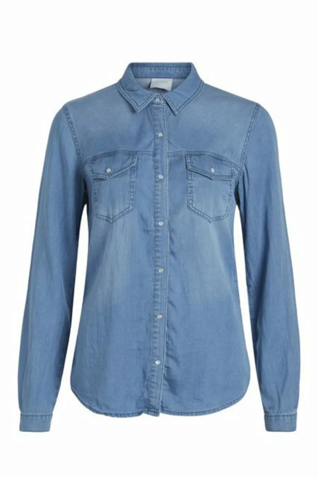 Vila Bista Langärmliges Jeanshemd 2XL Medium Blue Denim / Wash Clean günstig online kaufen