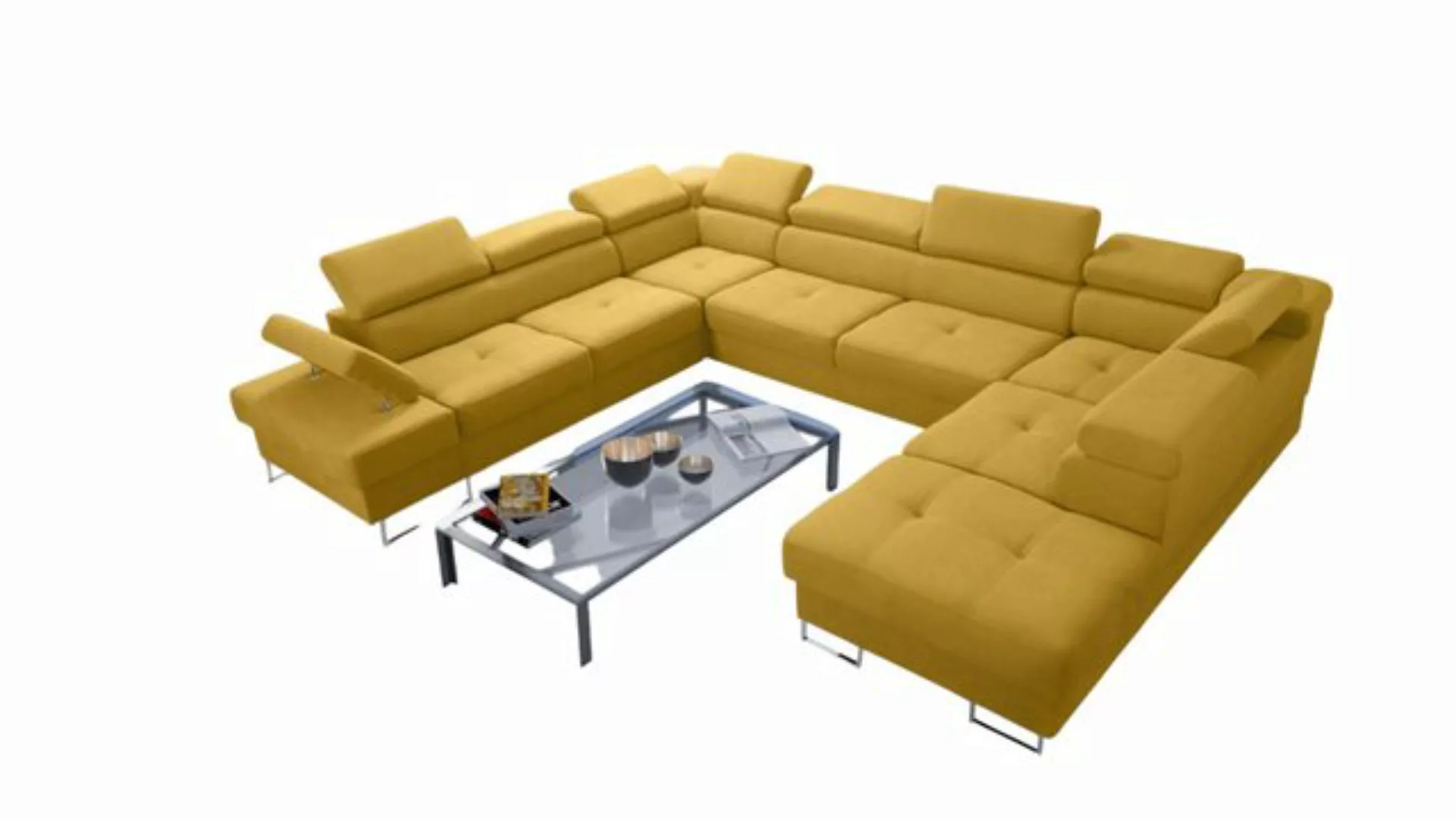 Xlmoebel Ecksofa Möbelset Ecksofa mit Stoff- und Lederoberfläche, 1 Teile, günstig online kaufen