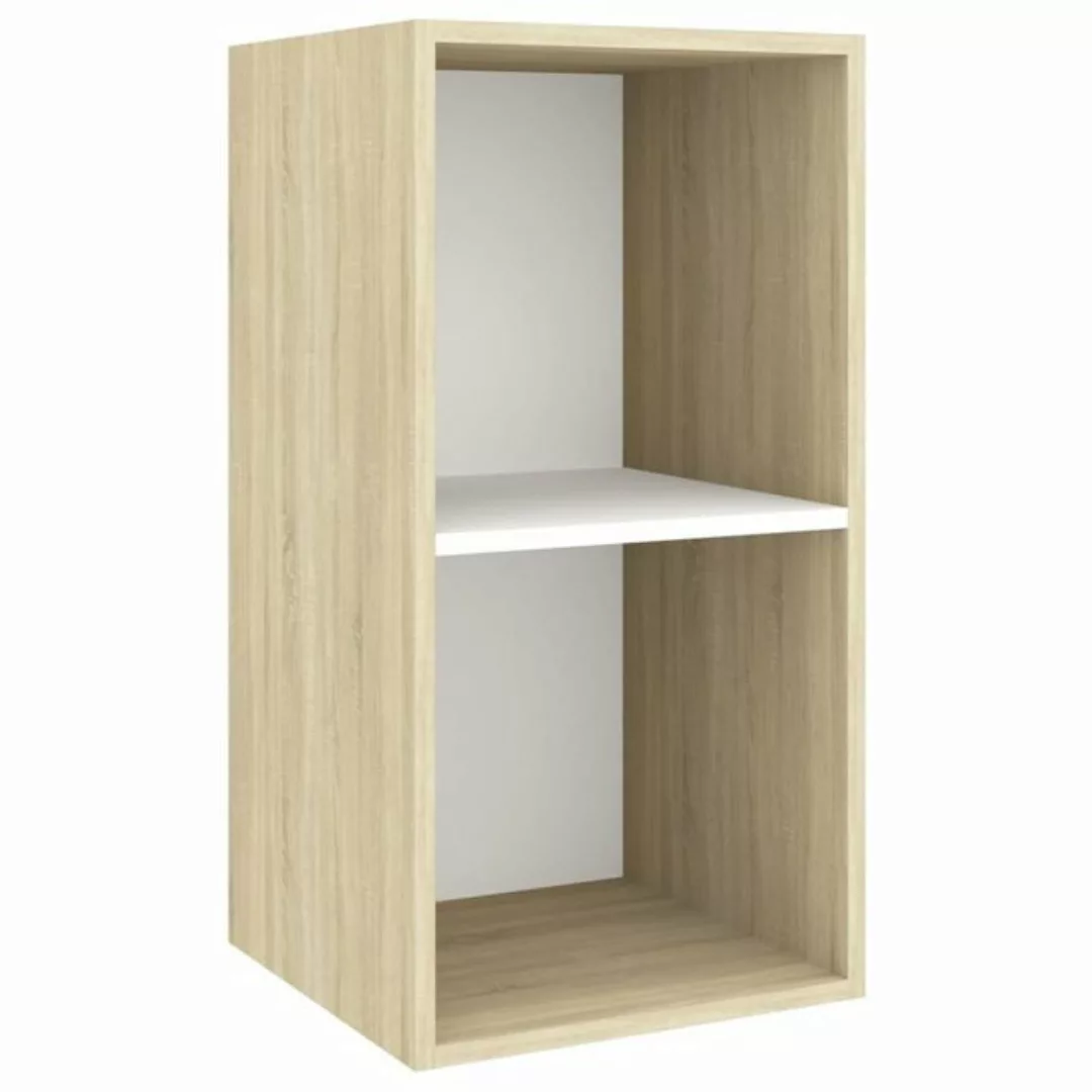 furnicato TV-Schrank TV-Wandschrank Sonoma-Eiche und Weiß 37x37x72 cm Holzw günstig online kaufen