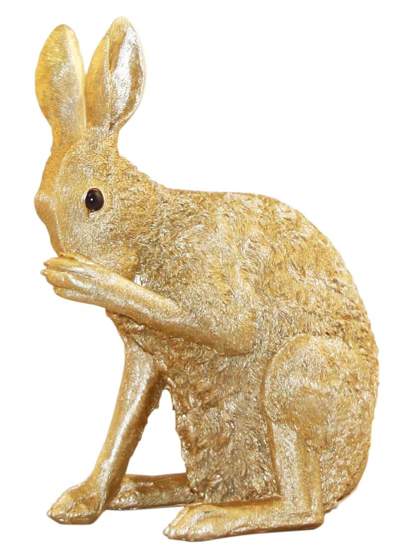 AM Design Dekofigur "Osterdeko "Hase"", aus goldfarbenem Polyresin günstig online kaufen