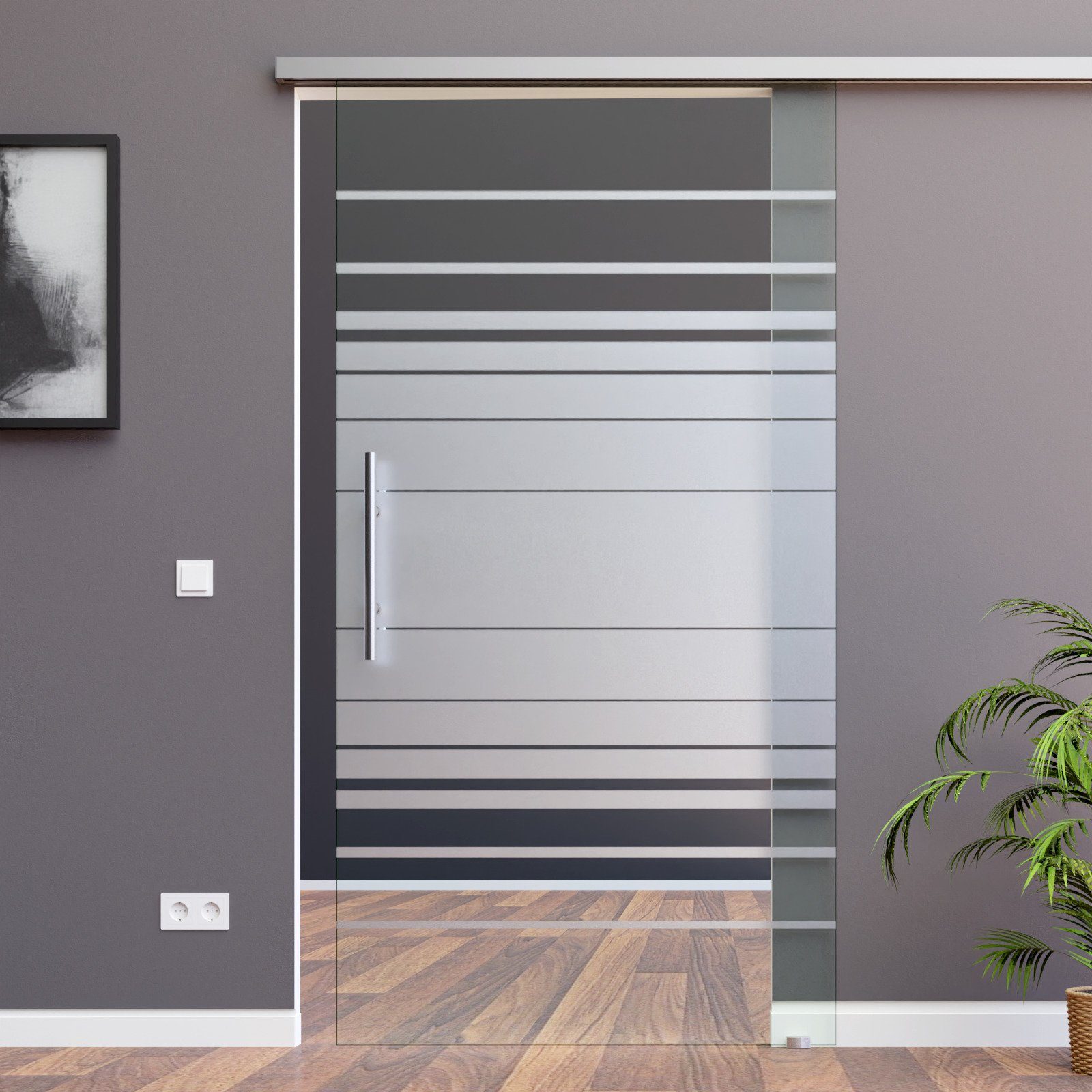 AMOD Glasschiebetür M4-AS-GE420 (SlimLine, Komplett Set), günstig online kaufen