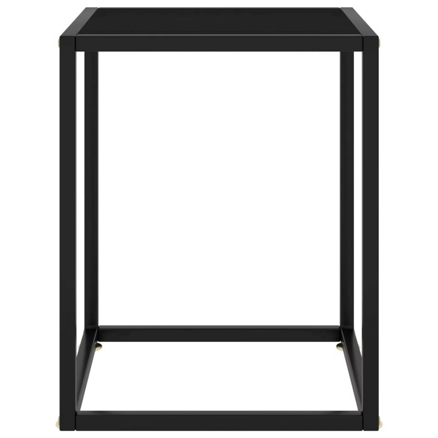 vidaXL Couchtisch Schwarz mit Schwarzem Glas 40x40x50 cm günstig online kaufen