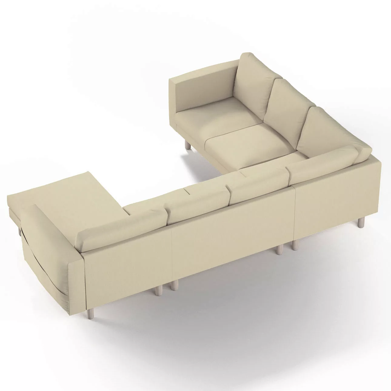 Bezug für Norsborg 5-Sitzer Ecksofa mit Recamiere, vanille, Norsborg Bezug günstig online kaufen