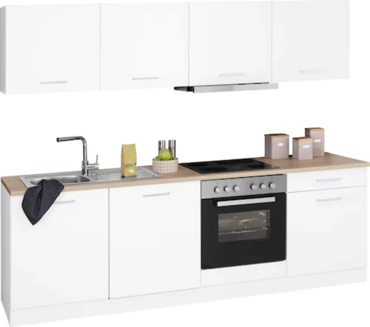 HELD MÖBEL Küchenzeile »Visby«, mit E-Geräten, Breite 240 cm günstig online kaufen